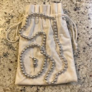 Kyoto Pearl set. Necklace, earrings, and bracelet.